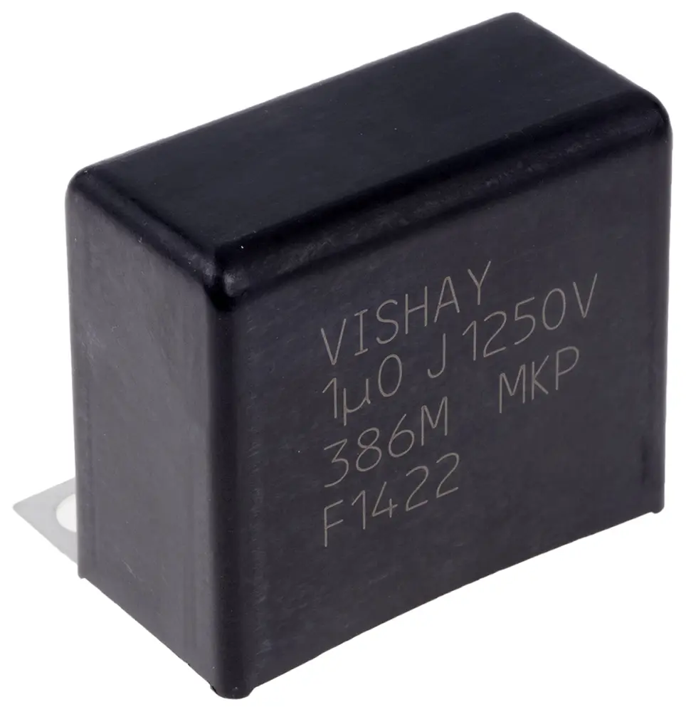Condensador de película Vishay, 1μF, ±5%, 1.25kV dc, Montaje Roscado | MKP386M510125JT4