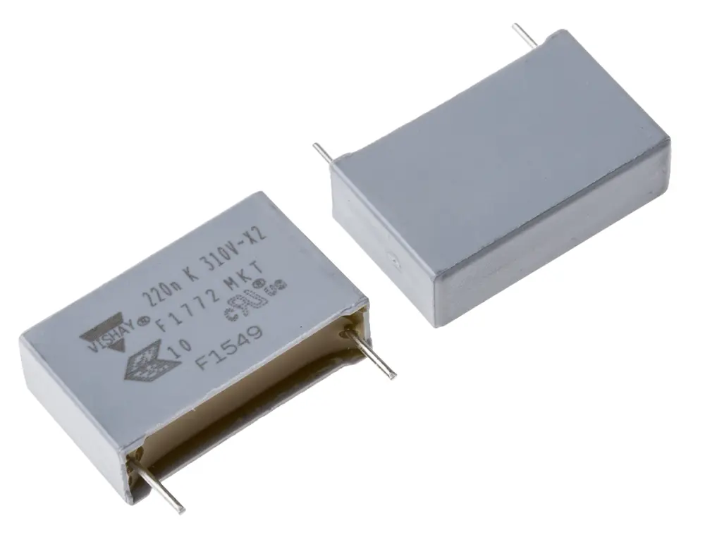 Condensador de película Vishay, 220nF, ±10%, 310V ac, Montaje en orificio pasante | F17724222000