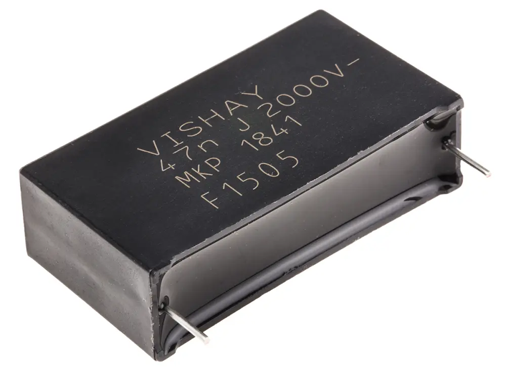 Condensador de película Vishay, 47nF, ±5%, 2 kV dc, 700 V ac, Montaje en orificio pasante | MKP1841347204