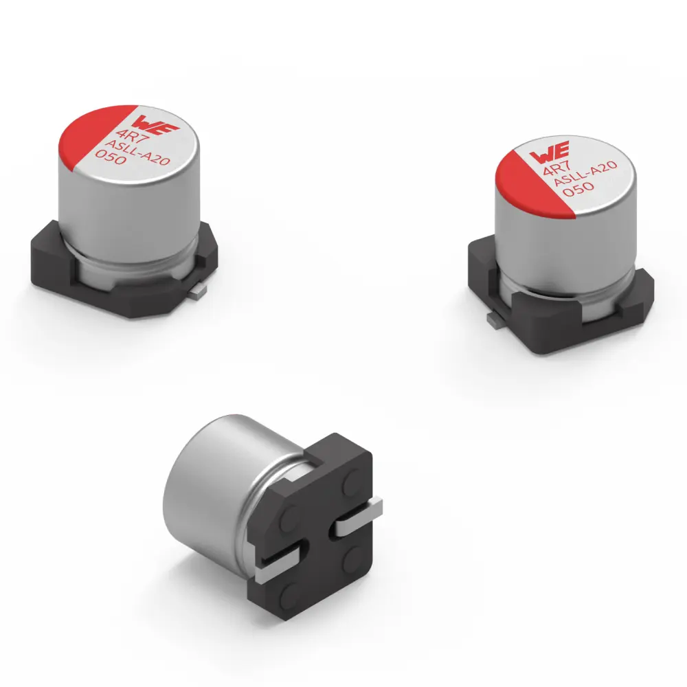 Condensador de polímero de aluminio Wurth Elektronik, 4.7μF, 450V dc, Montaje en Superficie, encapsulado Can | 8.65061E+11