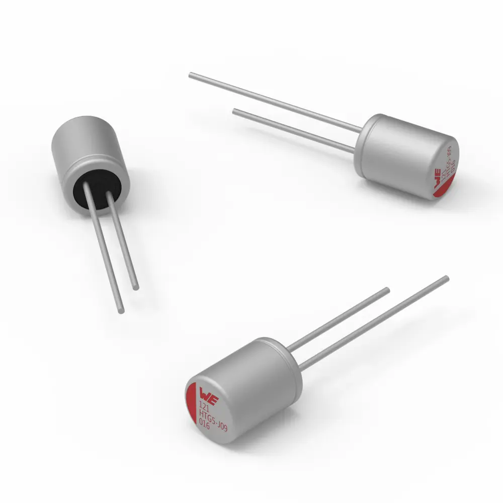 Condensador de polímero de aluminio Wurth Elektronik, 68μF, 25V dc, Montaje en orificio pasante, encapsulado Can | 8.705...