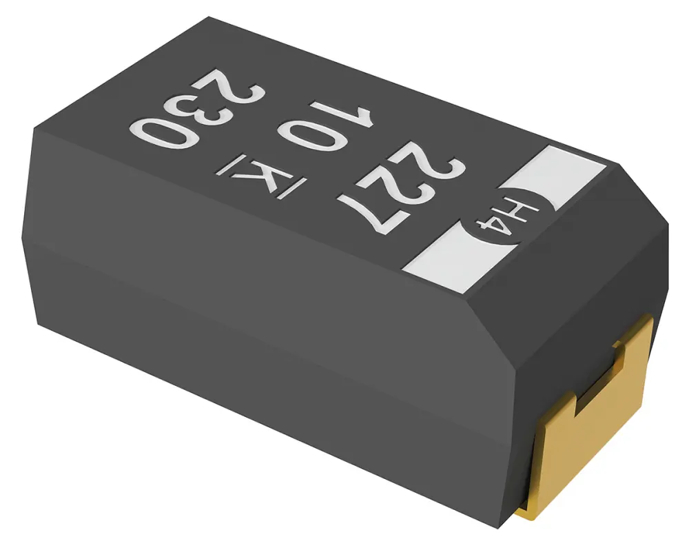 Condensador de tántalo KEMET T502D685K035AG6110, 6.8μF, ±10%, 35V dc, Montaje en Superficie, Encapsulado 7343, ESR 1.8Ω