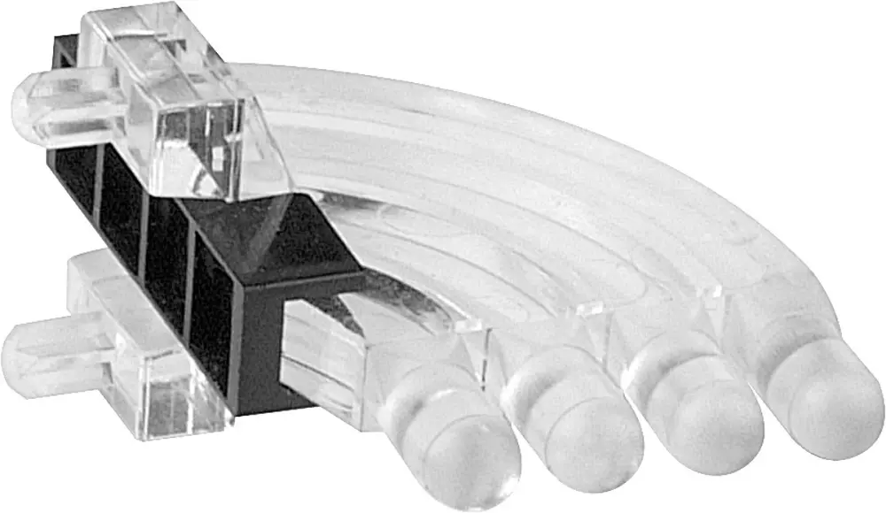 Guí de luz LED Mentor GmbH de 4 vías, long. 25.2mm, mont. en PCB | 1276.1004