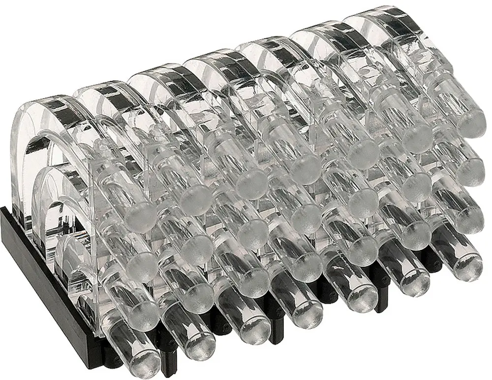 Guí de luz LED Mentor GmbH de 28 vías, long. 29.38mm, mont. en PCB | 1279.1007