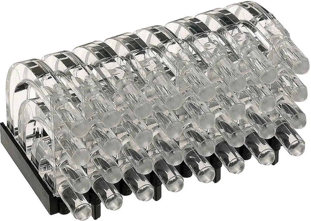 Guí de luz LED Mentor GmbH de 32 vías, long. 29.38mm, mont. en PCB | 1279.1008