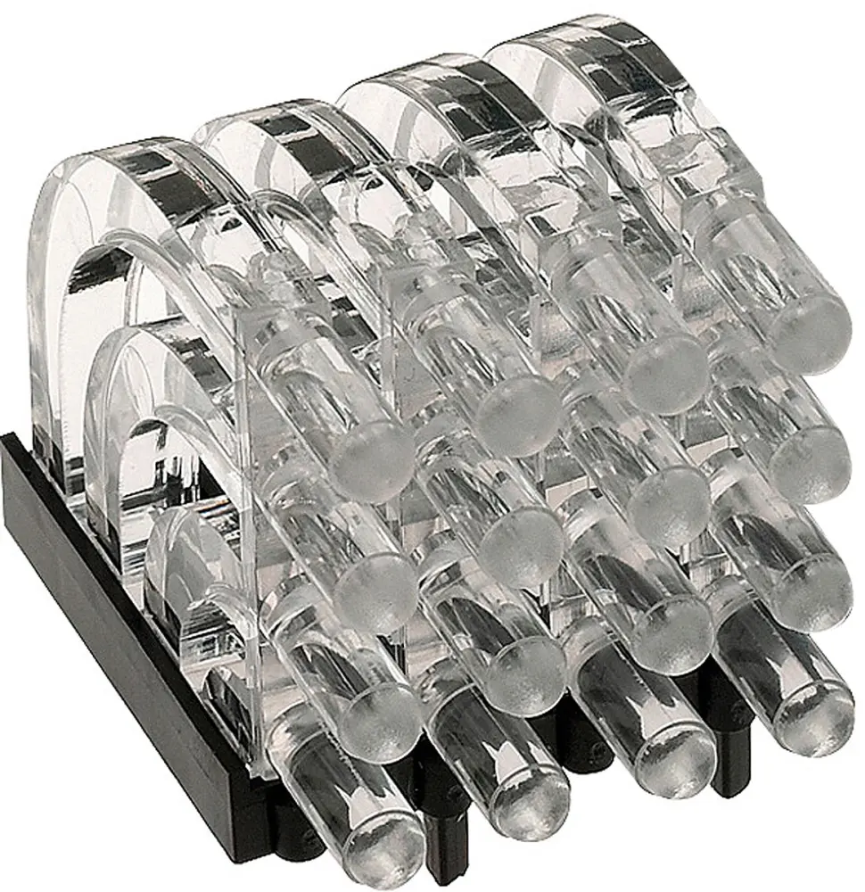 Guí de luz LED Mentor GmbH de 16 vías, long. 29.38mm, mont. en PCB | 1279.1004