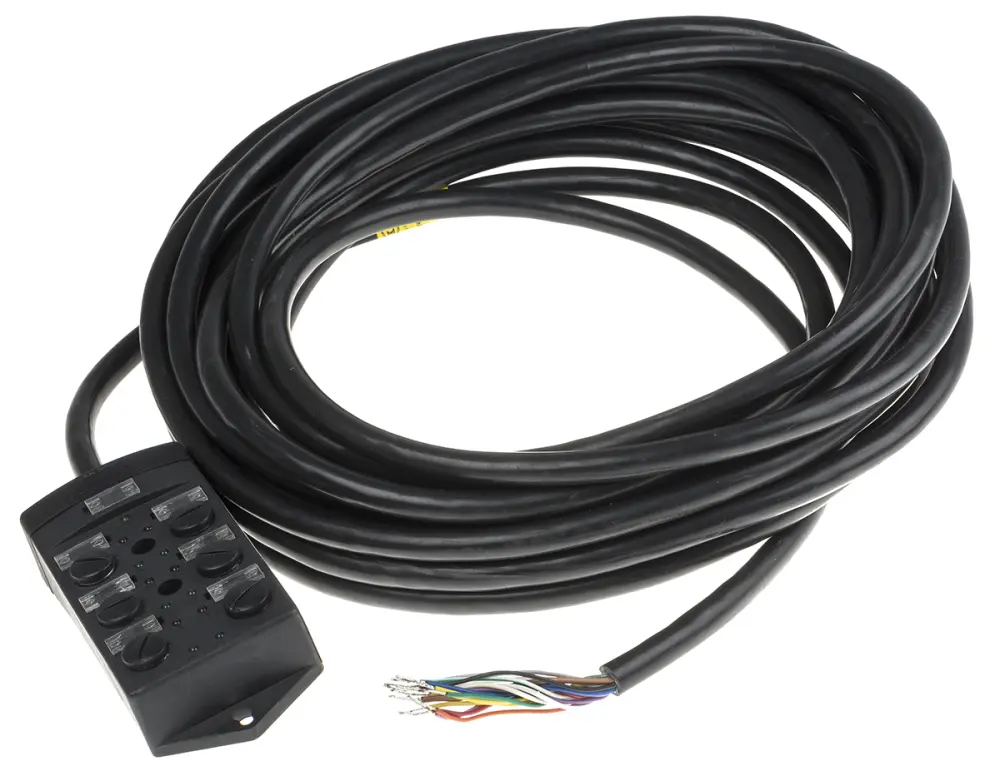 Caja de distribución , 6 puertos M12, 24V dc