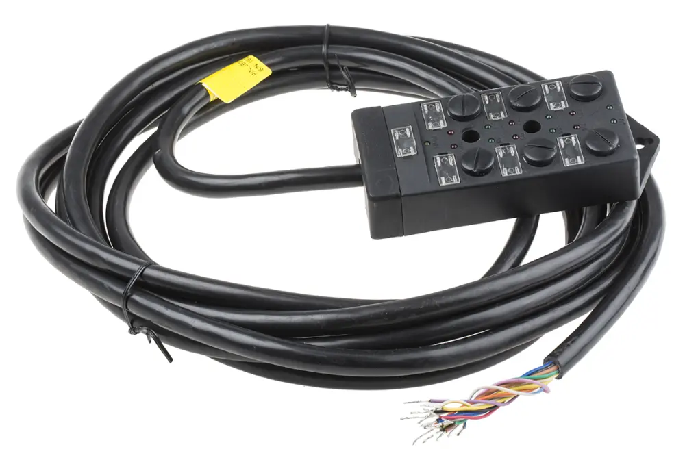 Caja de distribución , 6 puertos M12, 24V dc