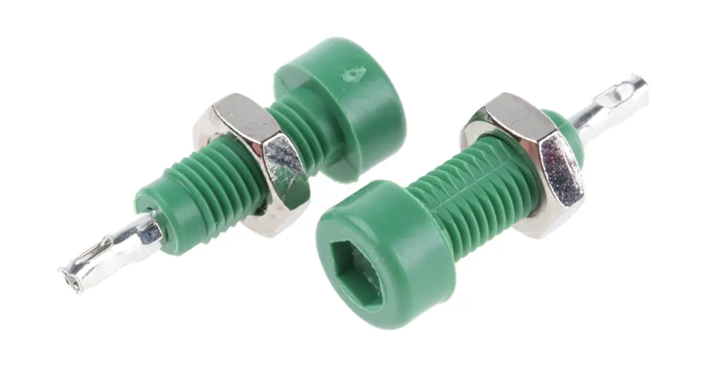 Conector hembra para pruebas Hembra, 10A, Contacto Estaño, Verde | 102-0804-001 WIMA