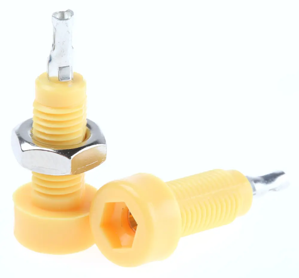 Conector hembra para pruebas Hembra, 10A, Contacto Estaño, Amarillo | 105-0807-001 WIMA