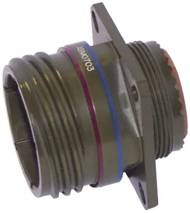 Conector circular MIL-DTL-38999 AB Connectors Hembra serie ABAC de 6 vías macho, tamaño 11, montaje en panel, IP67 | ABA...