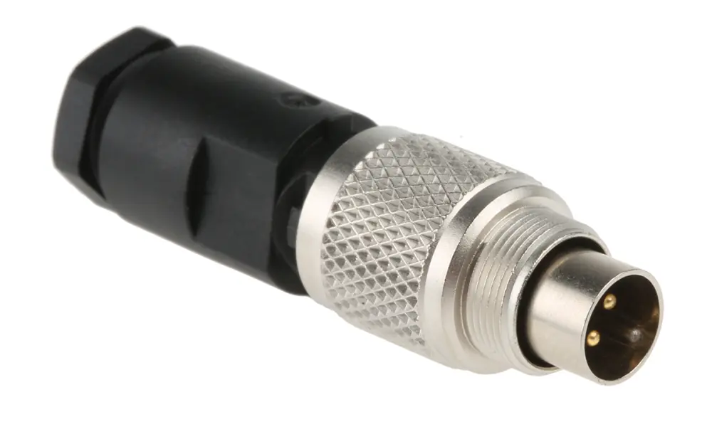 Conector circular binder macho serie 712 de 4 vías macho, montaje éreo, IP67 | 99.0409.00.04