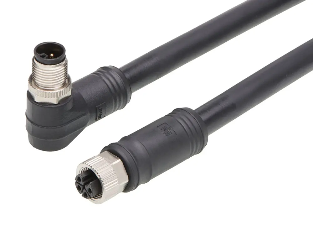 Cable Brad from Molex macho, hembra serie 120501 de 4 vías hembra macho, montaje éreo, IP67 | 1205010252