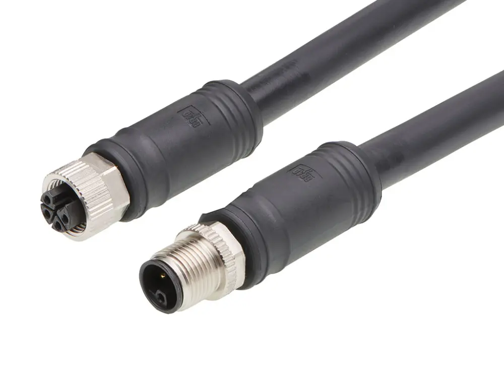 Cable Brad from Molex macho, hembra serie 120501 de 4 vías hembra macho, montaje éreo, IP67 | 1205010237