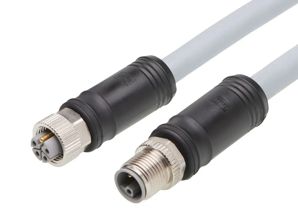 Cable Brad from Molex macho, hembra serie 120501 de 5 vías hembra macho, montaje éreo, IP67 | 1205010205