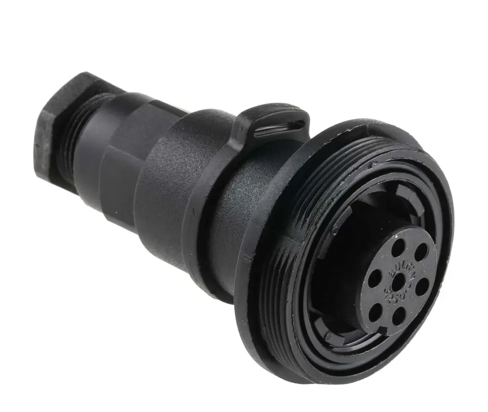 Conector circular Bulgin hembra serie Standard Buccaneer de 7 vías hembra, tamaño carcasa 38, En línea, IP68 | PX0746/S