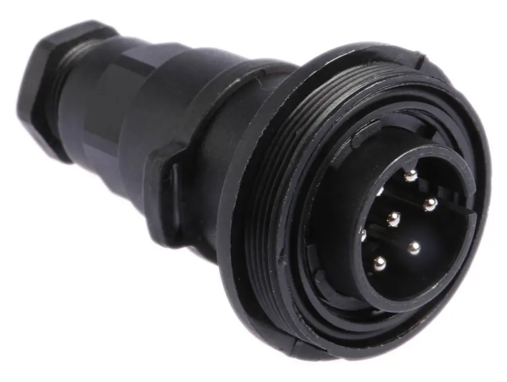 Conector circular Bulgin macho serie Standard Buccaneer de 7 vías macho, tamaño carcasa 38, En línea, IP68 | PX0746/P