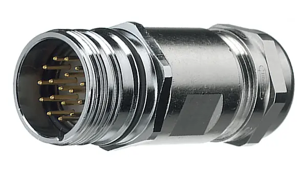 Conector circular Hummel macho de 12 vías, montaje éreo, IP67 | 7201 5 12 03D