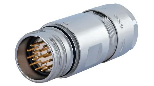 Conector circular Hummel macho de 12 vías, montaje éreo, IP67 | 7206 5 12 03 D