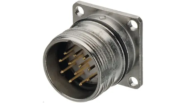 Conector circular Hummel macho de 12 vías, montaje éreo, IP67 | 7410 0 12 030