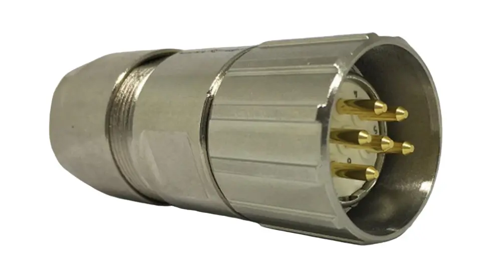 Conectores circulares industriales Hummel macho serie 7101 de 6 vías macho, montaje éreo, IP67 | 7101 6 16 03D