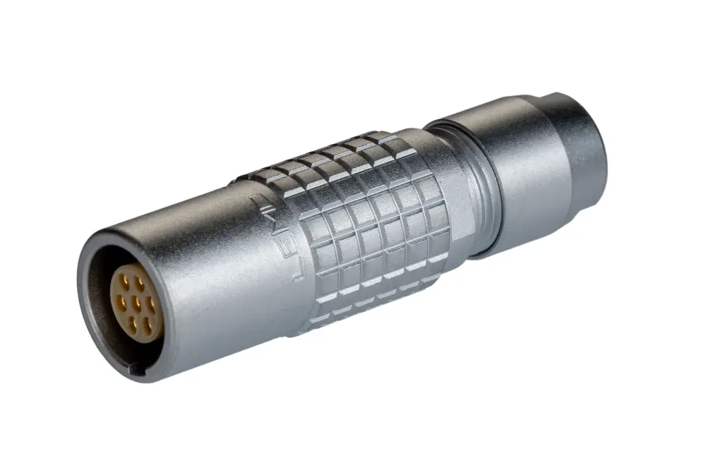 Conector circular LEMO hembra serie 1B de 7 vías hembra, tamaño carcasa 1, montaje éreo, IP50 | PHG.1B.307.CLLD62