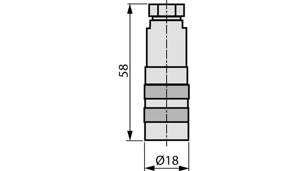 Conector circular Novotechnik hembra serie EEM de 1 ví hembra, IP67 | EEM 33-70 M16-G5P