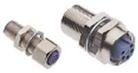 Conector circular Turck macho, hembra serie FKM de 5 vías Hembra, Macho, Montaje en Panel, IP67 | FKM FS 57/M12