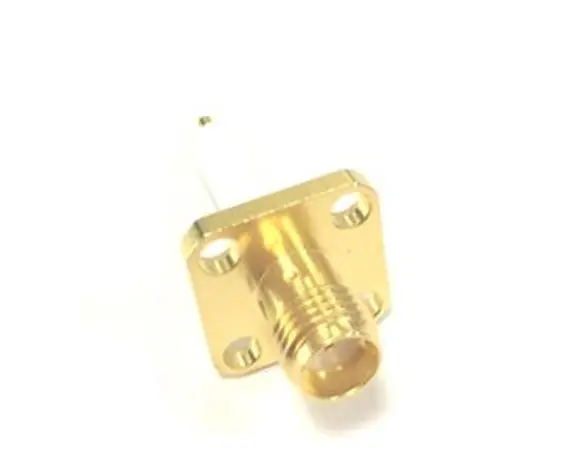Conector coaxial , Hembra, Recto, Impedancia 50Ω, Montaje de Reborde, Terminación de Soldador, 18GHz +165°C