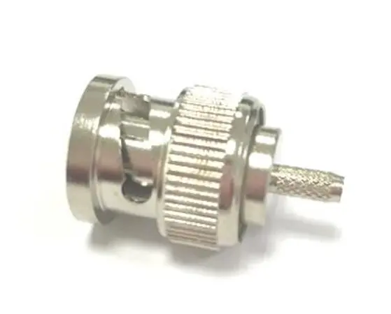 Conector coaxial , Macho, Recto, Impedancia 50Ω, Montaje de Cable, Terminación de Crimpado, 4GHz +80°C -45°C,