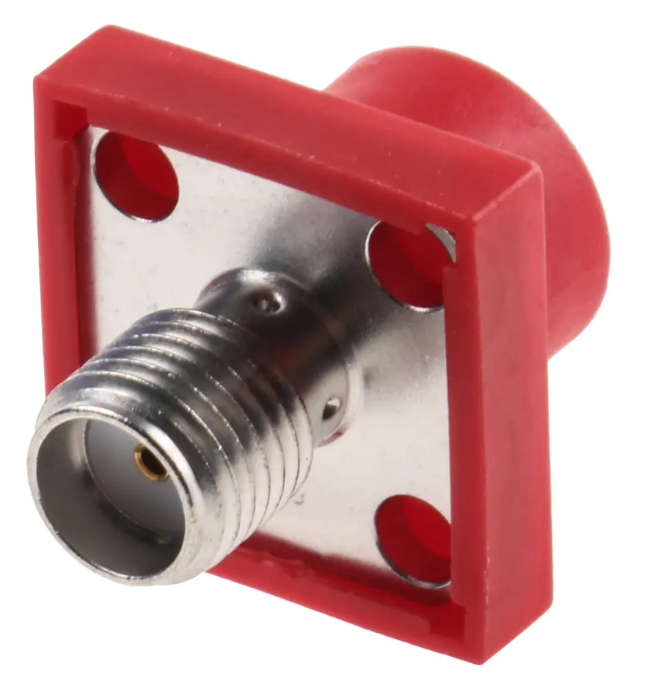 Conector coaxial Radiall R124510000W, Hembra, Recto, Impedancia 50Ω, Montaje de Reborde, Terminación de Soldador, 0 to