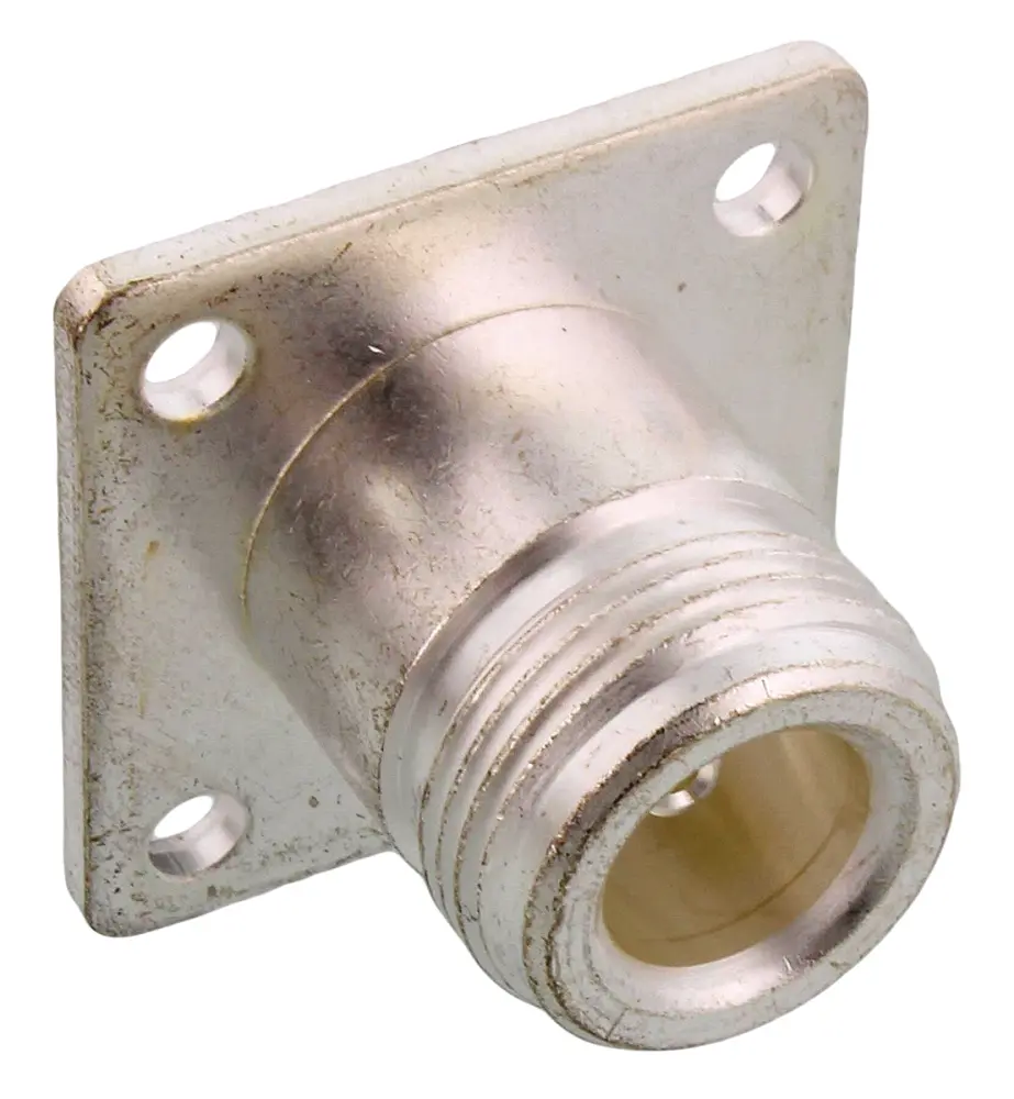 Conector coaxial TE Connectivity 1-1337418-0, Hembra, Recto, Impedancia 50Ω, Montaje en Panel, Terminación de Soldador,