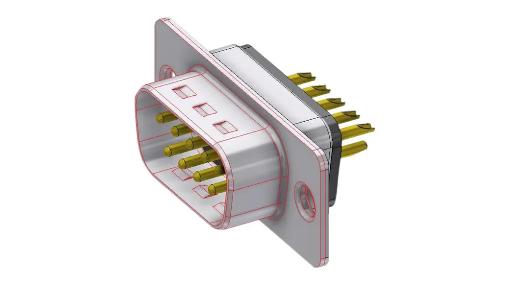 Conector D-sub Deltron Connectors, Serie D09SZ, Recto, Montaje en PCB, Macho, con Bloqueos roscados | D09PZ/2FP102