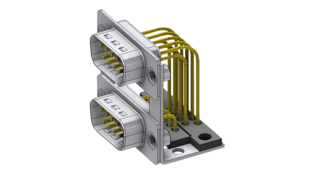 Conector D-sub Deltron Connectors, Serie DPB09PN70, paso 2.84mm, Recto, Montaje en PCB, Macho, con Bloqueos roscados | DPB...