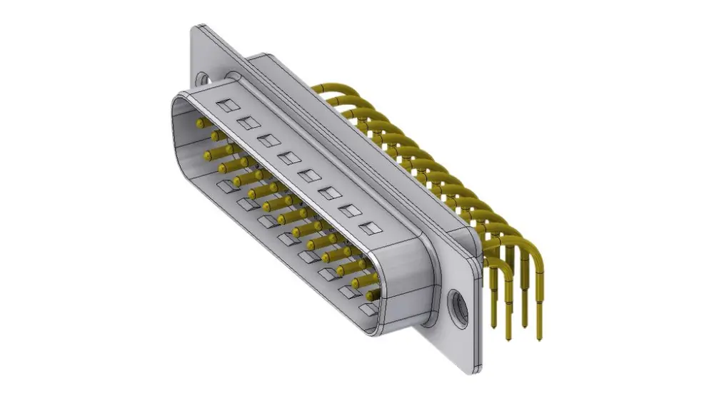 Conector D-sub Deltron Connectors, Serie DTS, Ángulo de 90° , Macho, con Roscado | DTS25PYC/2