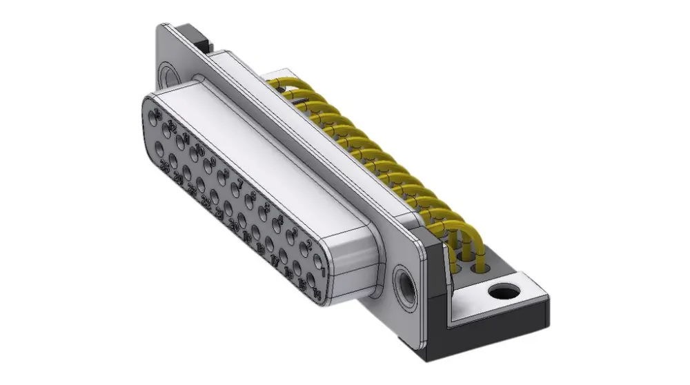 Conector D-sub Deltron Connectors, Serie DTX, paso 2.77mm, Recto, Montaje en PCB, Hembra, con Bloqueos roscados | DTS25SYC...