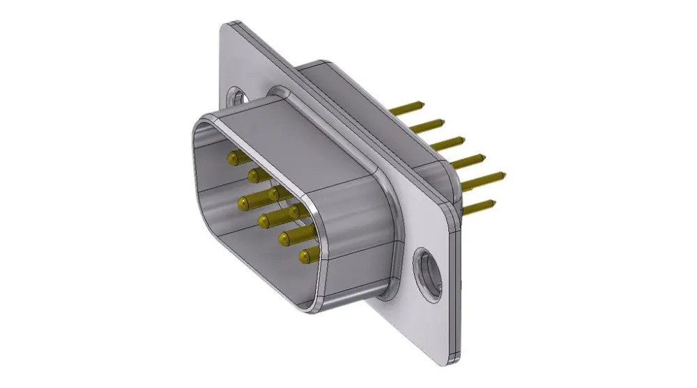 Conector D-sub Deltron Connectors, Serie DT, paso 2.74mm, Recto, Montaje en PCB, Macho, con Bloqueos roscados | DT09PY/2