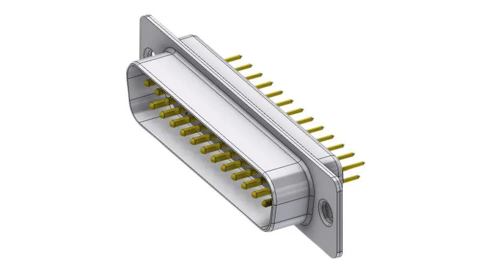 Conector D-sub Deltron Connectors, Serie DT, paso 2.77mm, Recto, Montaje en PCB, Macho, con Bloqueos roscados | DT25PY/2