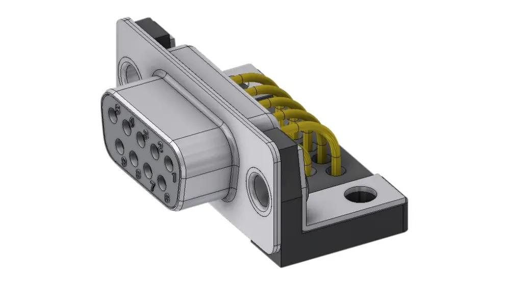 Conector D-sub Deltron Connectors, Serie DT, paso 2.74mm, Ángulo de 90° , Montaje en PCB, Hembra, con Bloqueos roscados ...