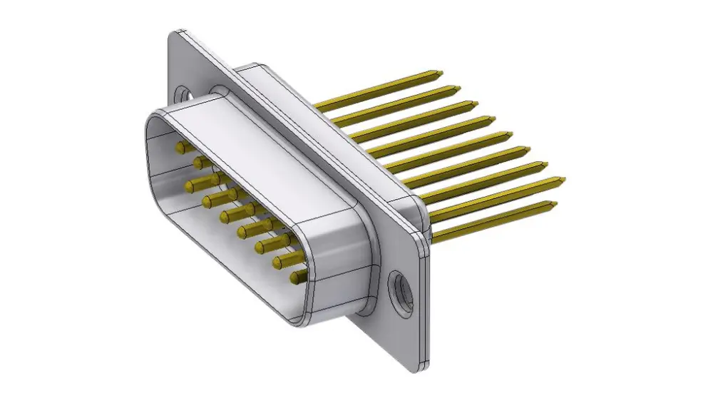 Conector D-sub Deltron Connectors, Serie DT, Recto, Montaje en PCB, Macho, con Bloqueos roscados | DT15PW3/2