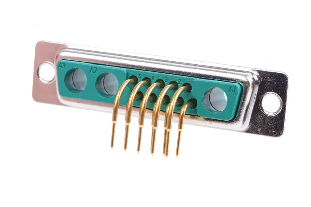Conector D-sub FCT from Molex, Serie FM, Ángulo de 90° , Montaje en orificio pasante, Hembra, Terminación Soldador, 5.0...