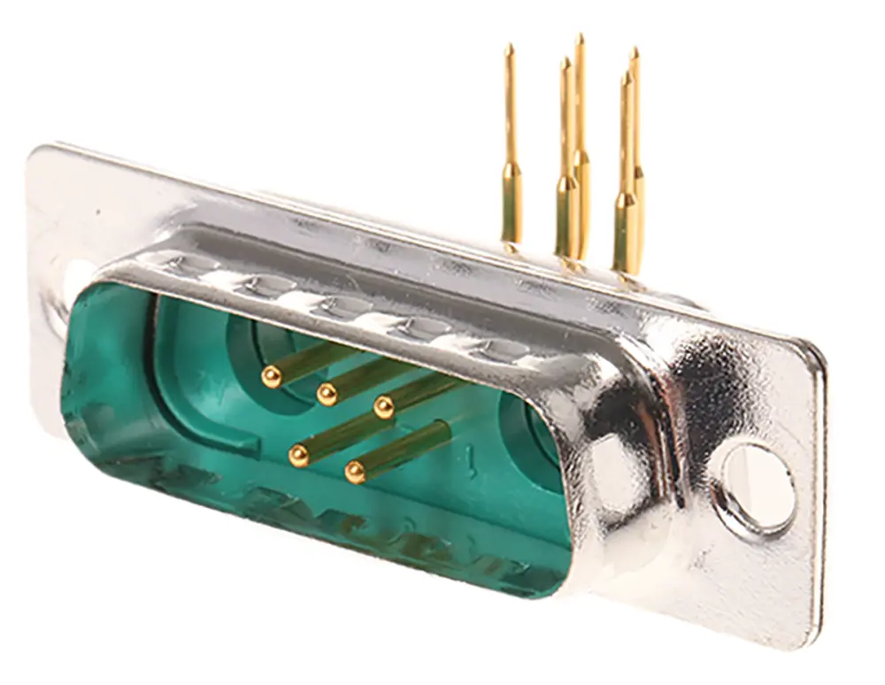 Conector D-sub FCT from Molex, Serie FM, Ángulo de 90° , Montaje en orificio pasante, Macho, Terminación Soldador, 5.0A...