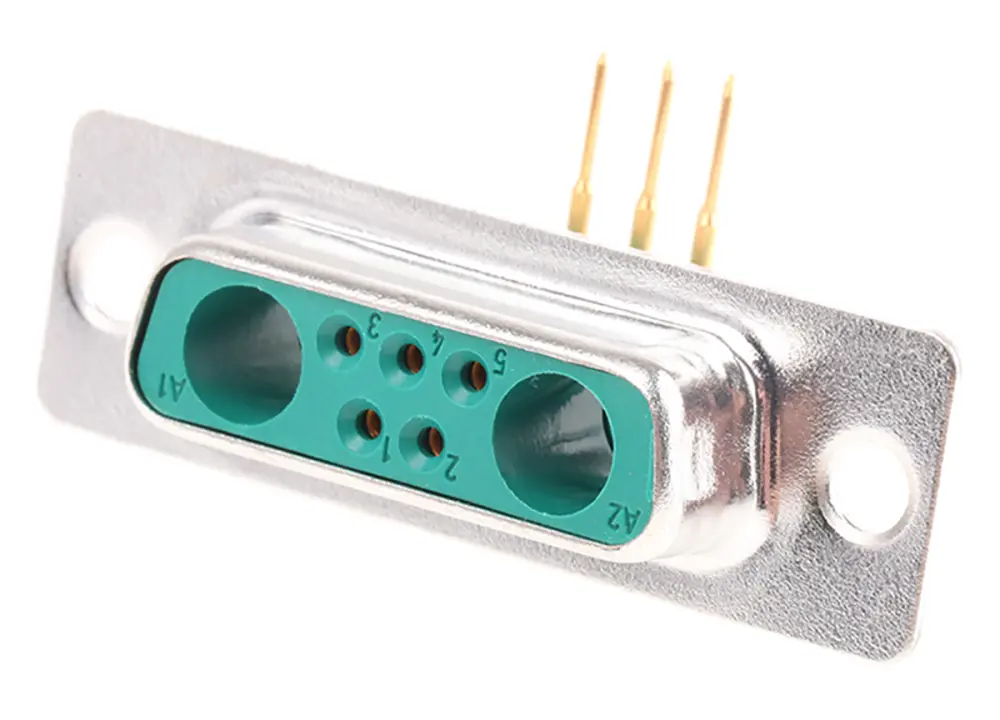 Conector D-sub FCT from Molex, Serie FM, Ángulo de 90° , Orificio Pasante, Hembra, Terminación Soldador, 5.0A | FM7W2S5...