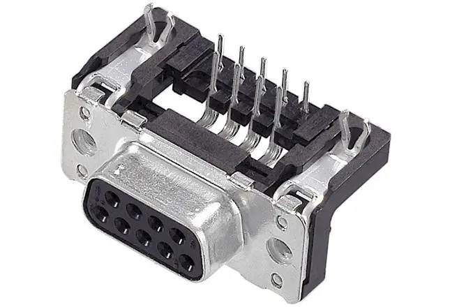 Conector D-sub HARTING, Serie D-sub, paso 2.54mm, En Ángulo, Montaje de Reborde, Hembra, con Bloqueos de placa | 9665526611