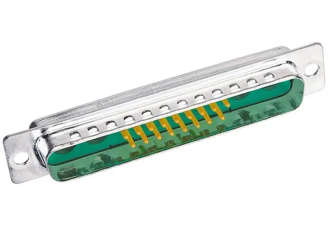 Conector D-sub HARTING, Serie D-sub, Recto, Montaje en orificio pasante, Macho, con Montaje con brida | 9693115172