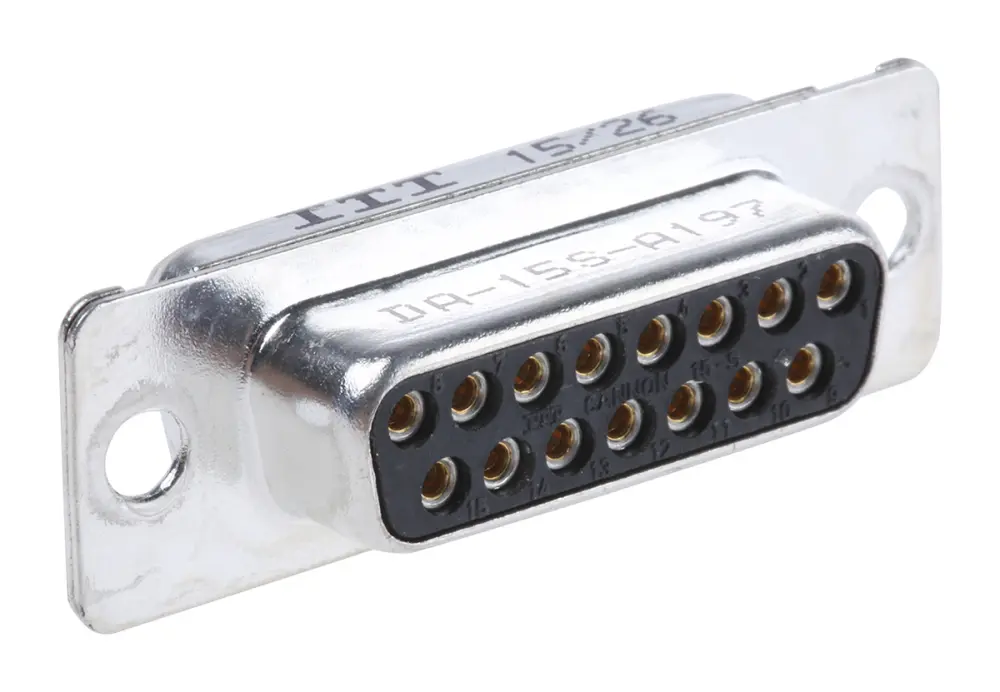 Conector D-sub ITT Cannon, Serie D*, Recto D-Sub estándar, Montaje en Panel Mount, Hembra, Terminación Soldador , 7.5A |...