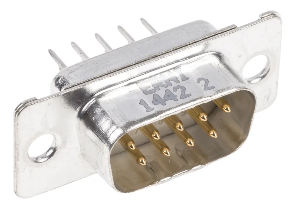 Conector D-sub Provertha, Serie TMC, paso 2.75mm, Recto, Montaje en orificio pasante, Macho, Terminación Soldador, 1,25 |...