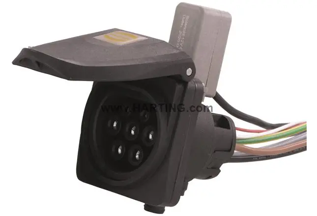 Conector para vehículos eléctricos Hembra, Cable 700mm, 32A | 61132130381 HARTING