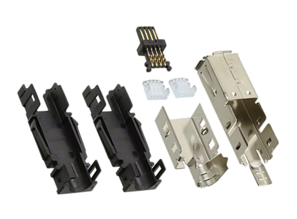 Conector jack en miniatura de E/S TE Connectivity serie Type II Azul Aleación de Cobre Montaje de Cable Recto 8 vías | 1...