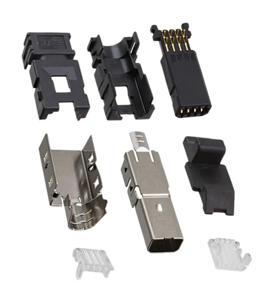 Conector macho en miniatura de E/S TE Connectivity serie Type I Negro Aleación de Cobre Montaje de Cable Recto 8 vías | ...